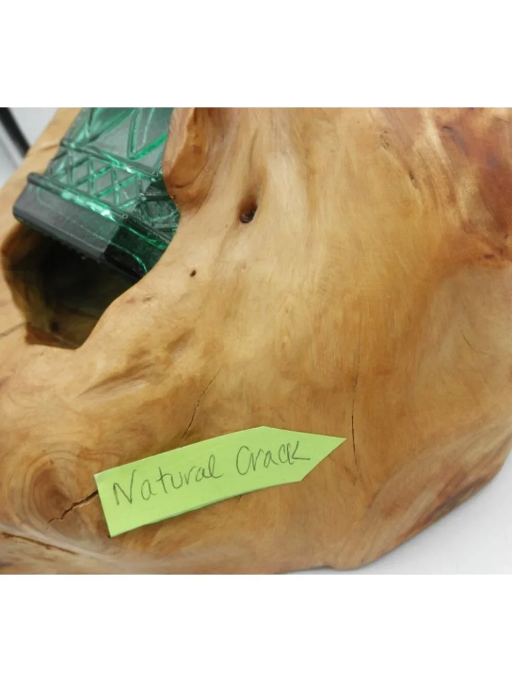 Natural Burled Wood Liquor/Decorative Bottle Holder BOTTLE INCLUDED IT'S STUCK